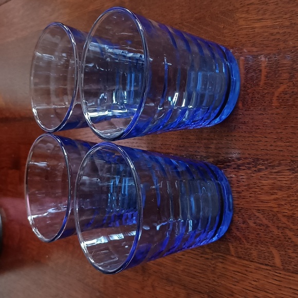 Duralex Prisme Marine Blue France Tempered Glass Tumblers - Picture 1 of 4
